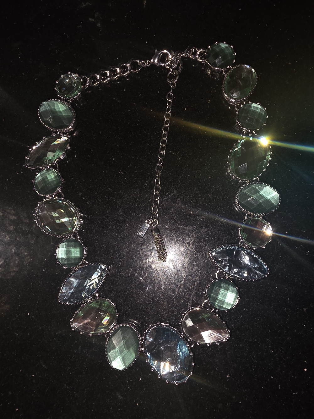 Simply Vera By Vera Wang Elegant Green-Blue Crystal Statement Necklace